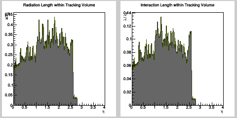 Material in tracking volume
