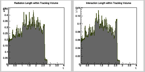 Material in tracking volume