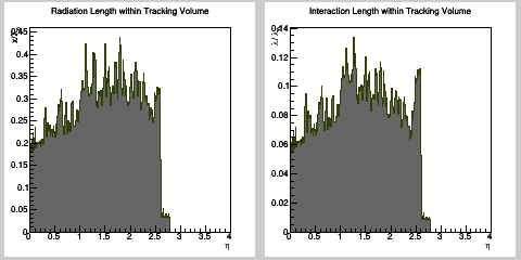 Material in tracking volume